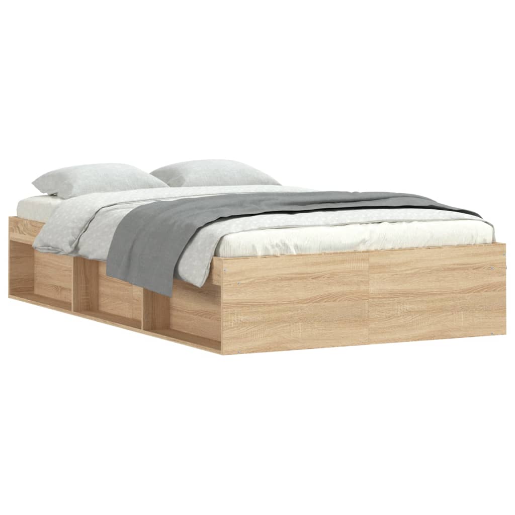 Bed Frame without Mattress Sonoma Oak 120x200 cm