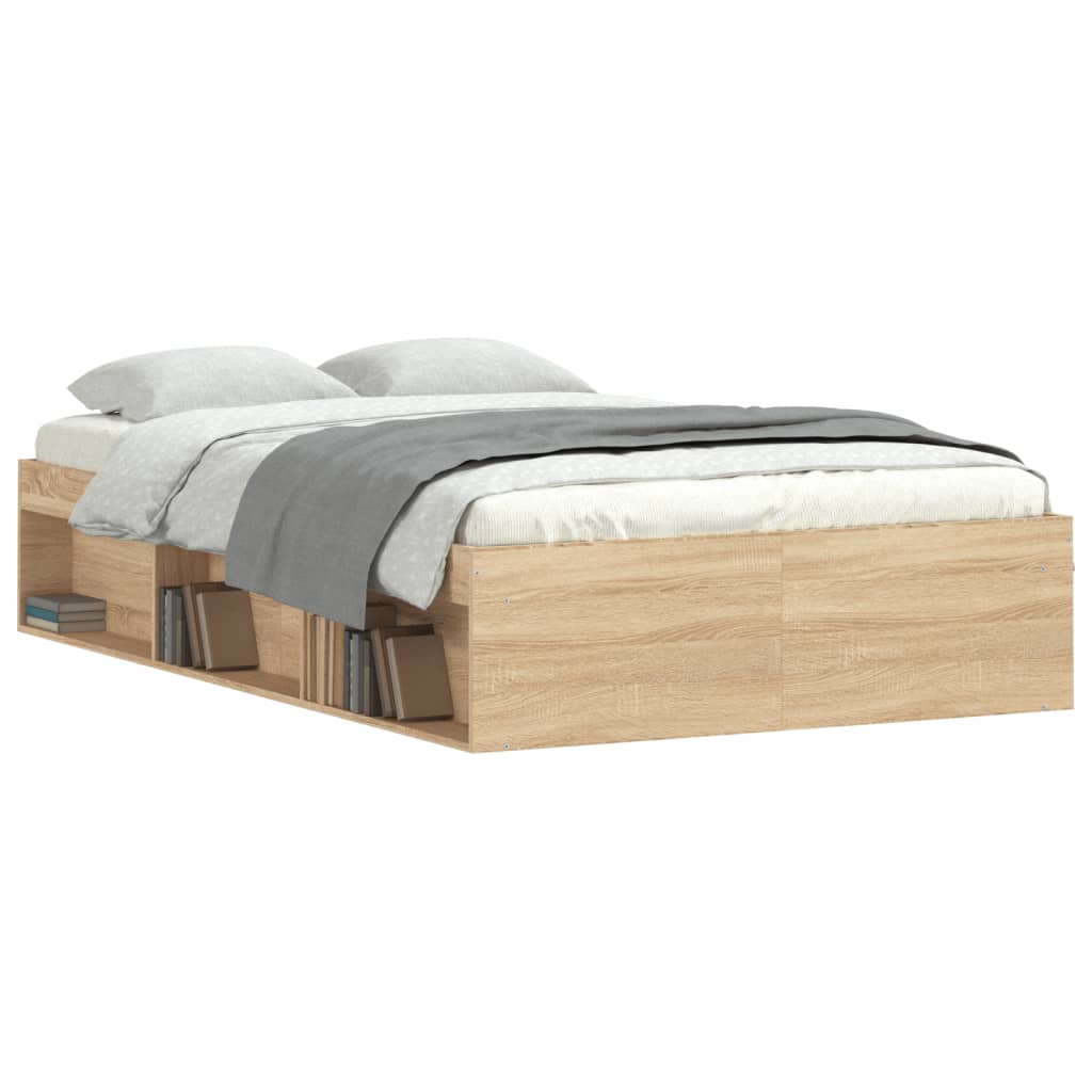 Bed Frame without Mattress Sonoma Oak 120x200 cm