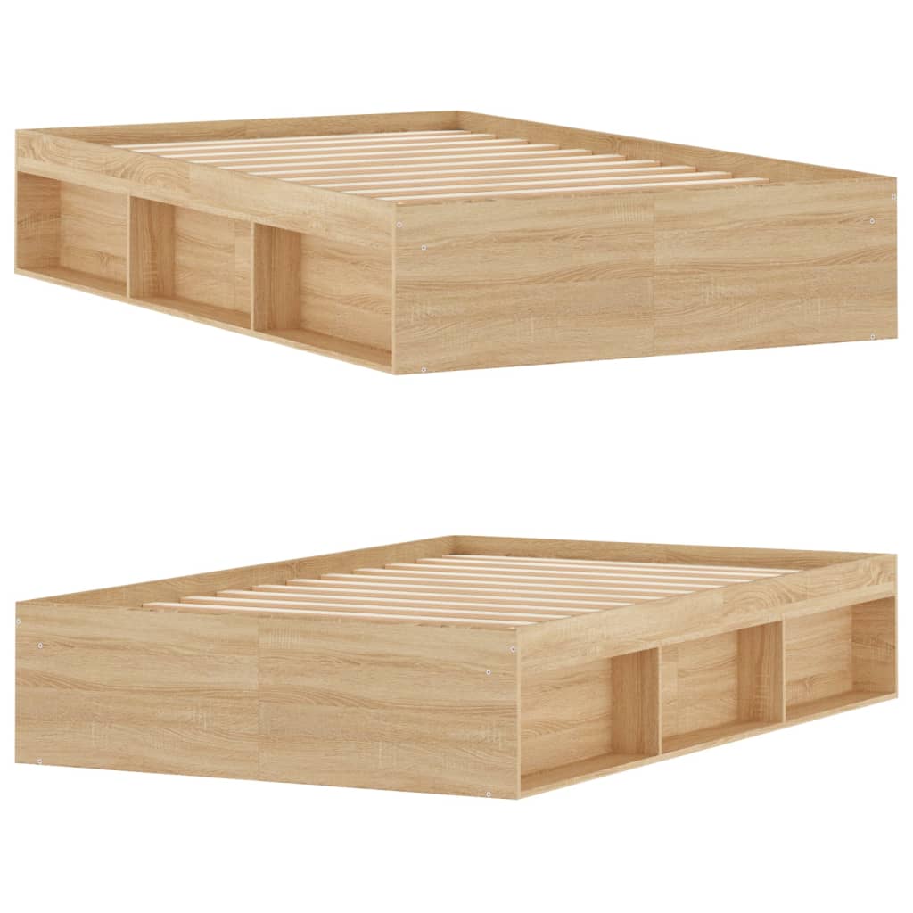 Bed Frame without Mattress Sonoma Oak 120x200 cm