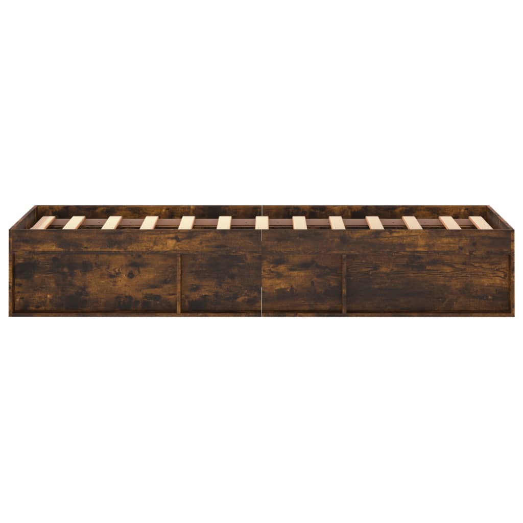 Bed Frame Smoked Oak 120x200 cm