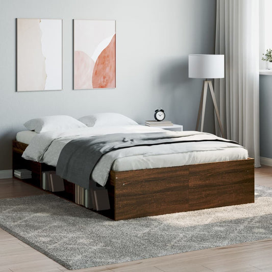 Bed Frame Brown Oak 120x200 cm