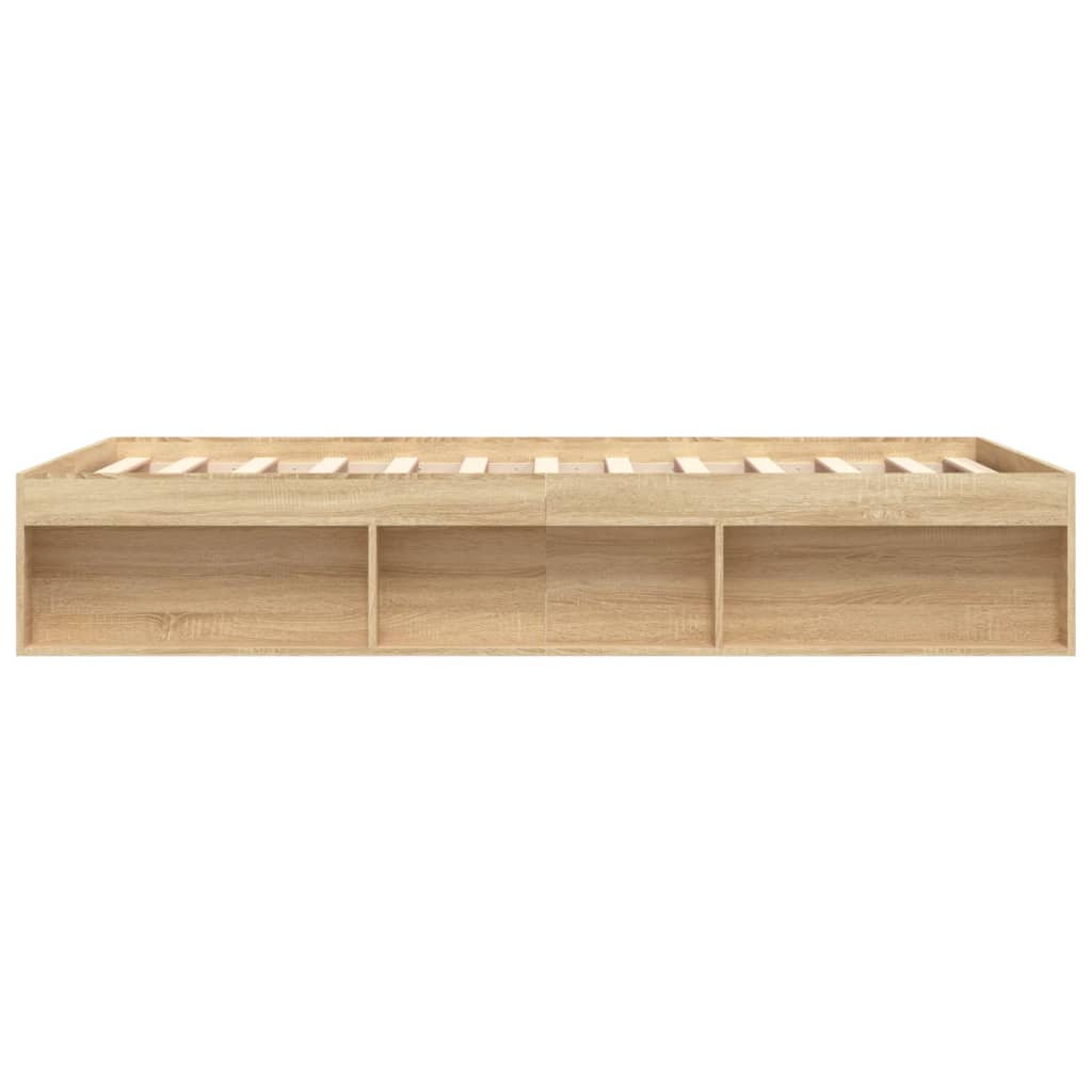 Bed Frame without Mattress Sonoma Oak 140x200 cm