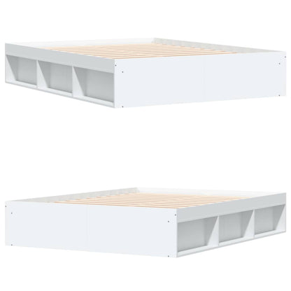 Bed Frame without Mattress White 150x200 cm King Size King Size