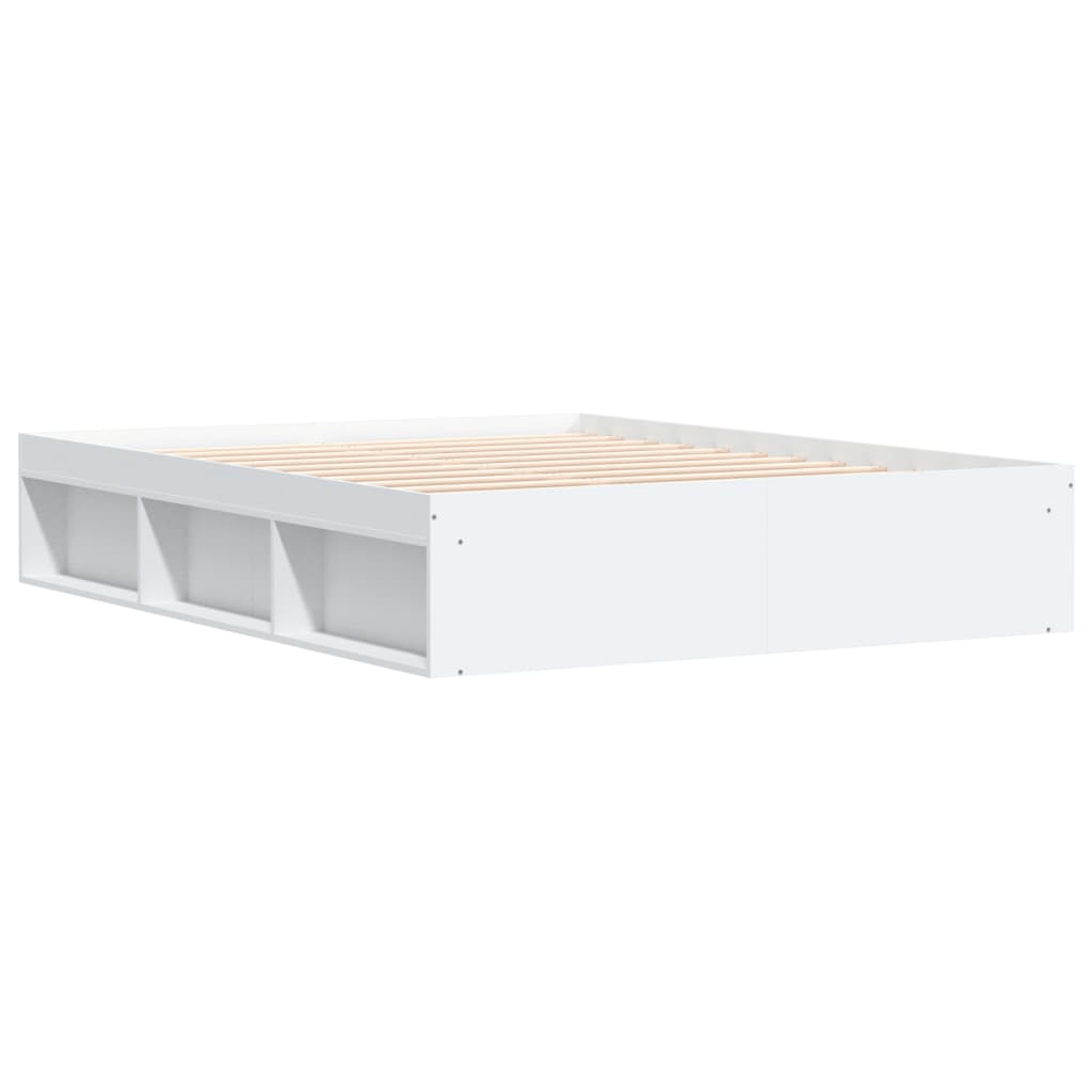 Bed Frame without Mattress White 150x200 cm King Size King Size