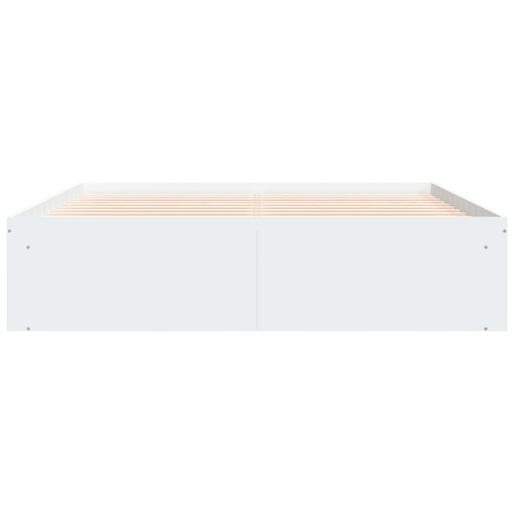 Bed Frame without Mattress White 150x200 cm King Size King Size