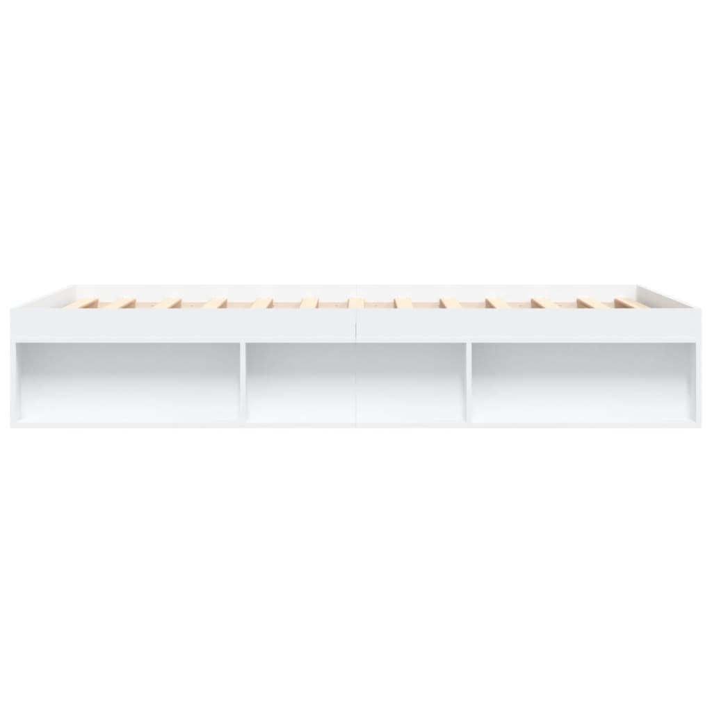 Bed Frame without Mattress White 150x200 cm King Size King Size