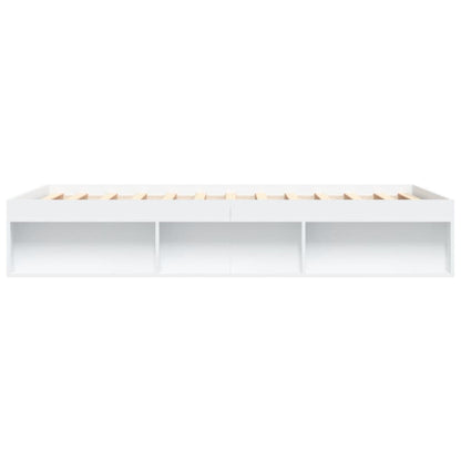 Bed Frame without Mattress White 150x200 cm King Size King Size