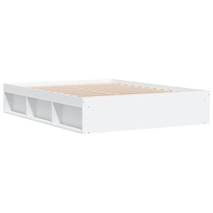 Bed Frame without Mattress White 150x200 cm King Size King Size