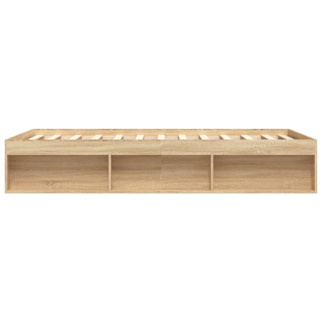 Bed Frame without Mattress Sonoma Oak 150x200 cm King Size King Size