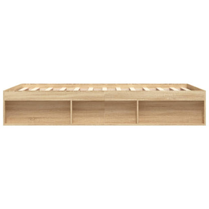 Bed Frame without Mattress Sonoma Oak 150x200 cm King Size King Size