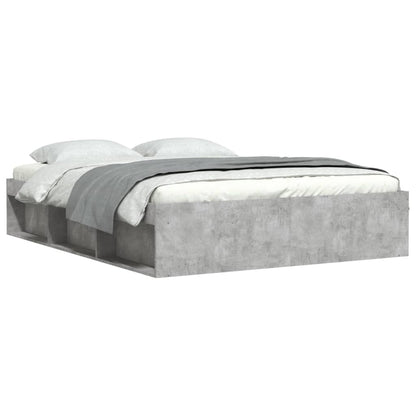 Bed Frame without Mattress Concrete Grey 150x200 cm King Size King Size