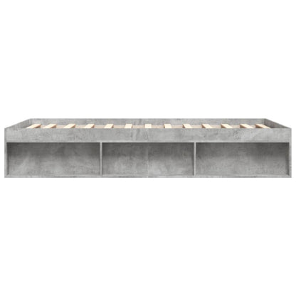 Bed Frame without Mattress Concrete Grey 150x200 cm King Size King Size