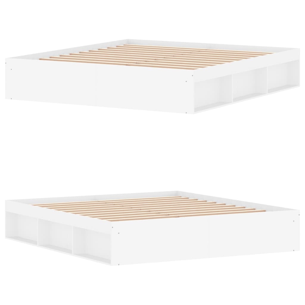 Bed Frame without Mattress White 180x200 cm Super King Size