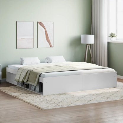 Bed Frame without Mattress White 180x200 cm Super King Size