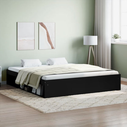 Bed Frame Black 180x200 cm Super King Size