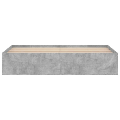 Bed Frame Concrete Grey 180x200 cm Super King Size