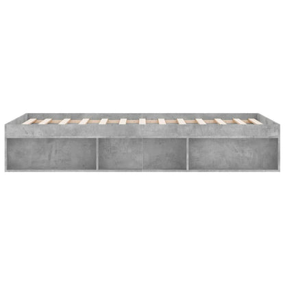 Bed Frame Concrete Grey 180x200 cm Super King Size