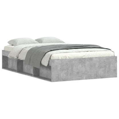 Bed Frame without Mattress Concrete Grey 120x190 cm Small Double Small Double