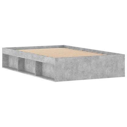 Bed Frame without Mattress Concrete Grey 120x190 cm Small Double Small Double