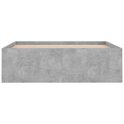 Bed Frame without Mattress Concrete Grey 120x190 cm Small Double Small Double