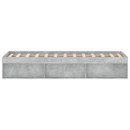 Bed Frame without Mattress Concrete Grey 120x190 cm Small Double Small Double