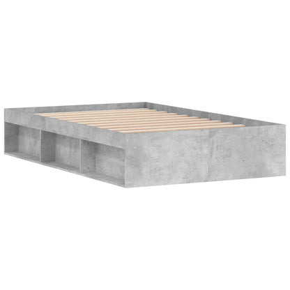 Bed Frame without Mattress Concrete Grey 120x190 cm Small Double Small Double