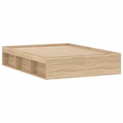 Bed Frame without Mattress Sonoma Oak 135x190 cm Double Double