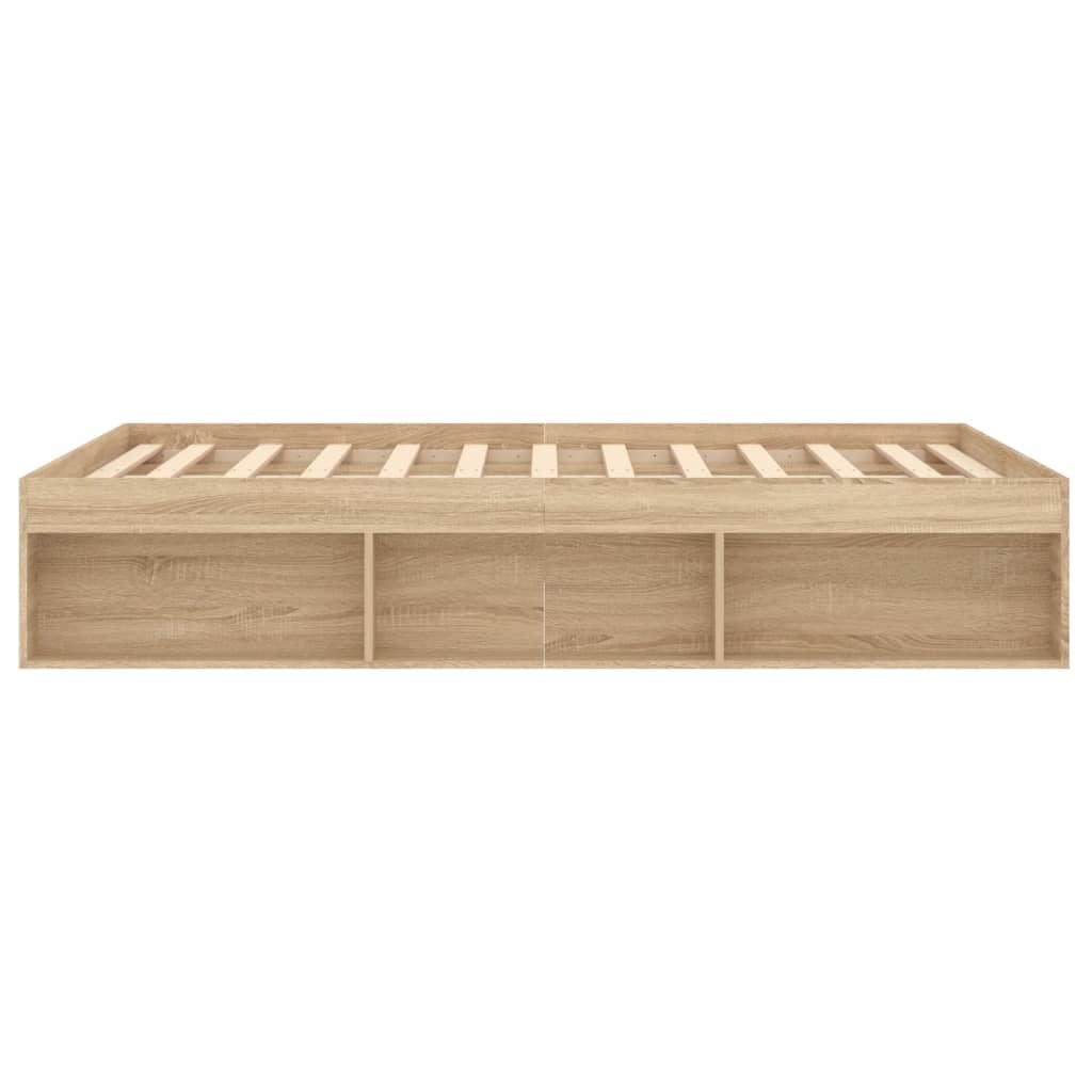 Bed Frame without Mattress Sonoma Oak 135x190 cm Double Double