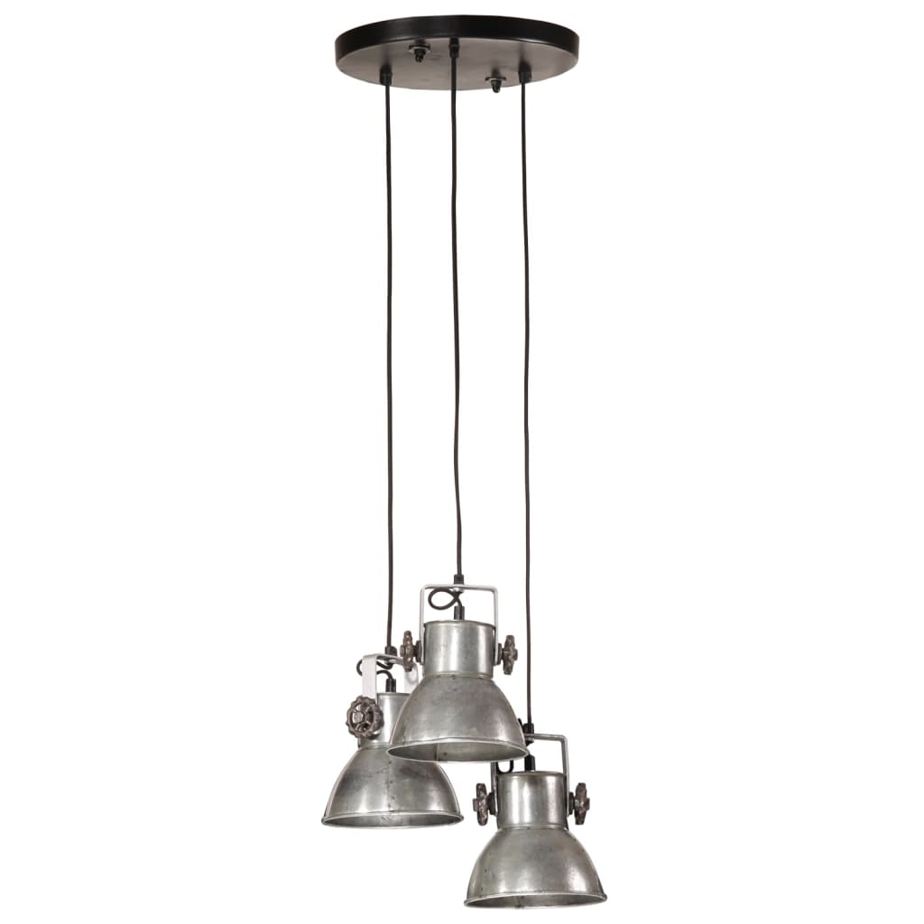 Hanging Lamp 25 W Vintage Silver 30x30x100 cm E27