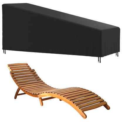 Sun Lounger Cover Black 195x76x40/80 cm 420D Oxford