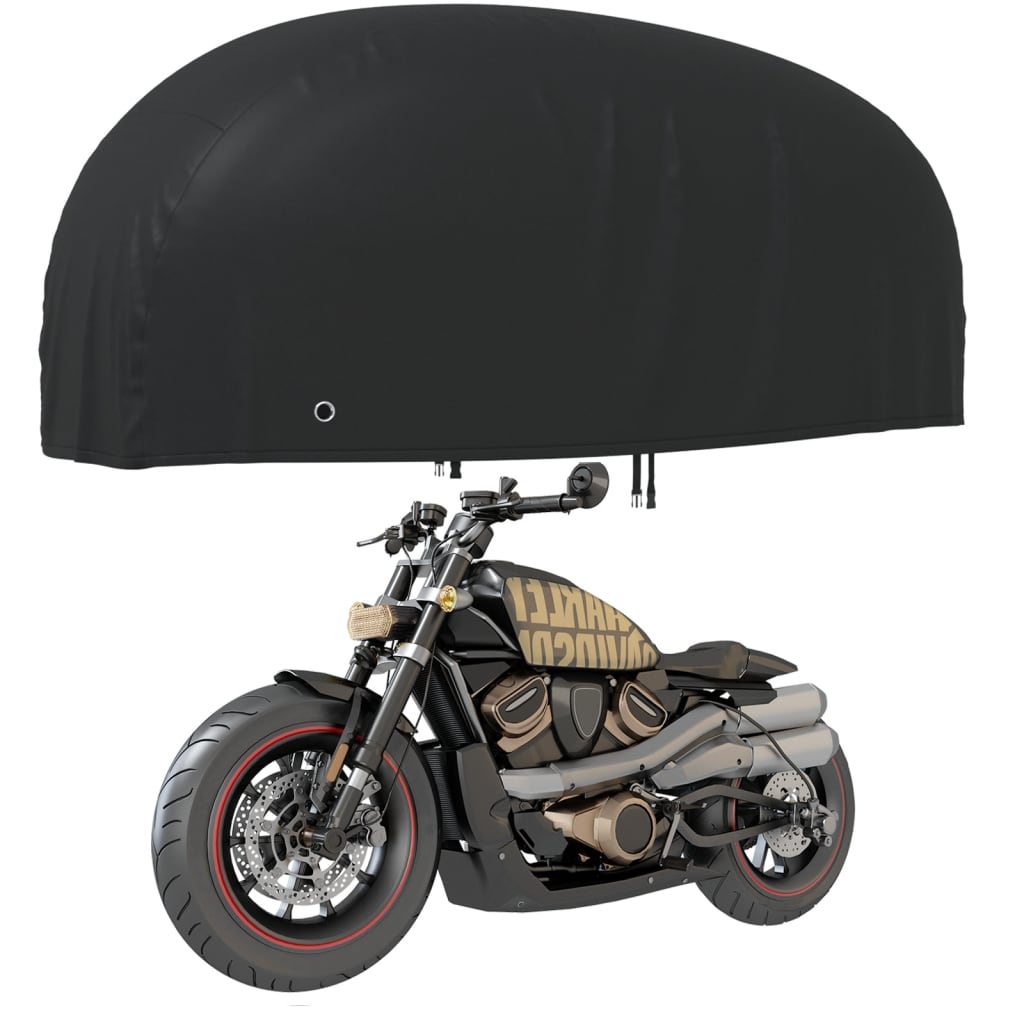 Motorcycle Cover Black 230x95x125 cm 210D Oxford