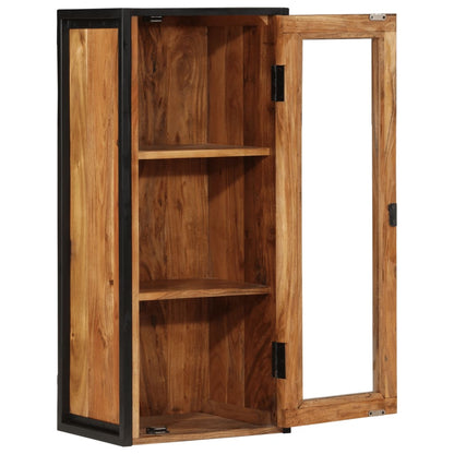 Bathroom Wall Cabinet 40x30x90 cm Solid Wood Acacia and Iron