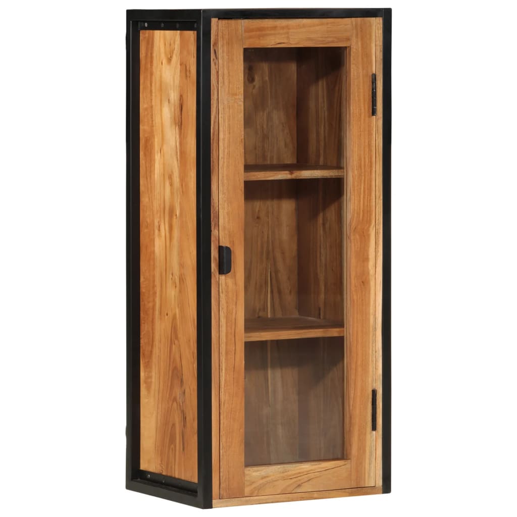 Bathroom Wall Cabinet 40x30x90 cm Solid Wood Acacia and Iron