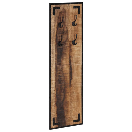 Coat Rack 35x8x110 cm Solid Rough Wood Mango