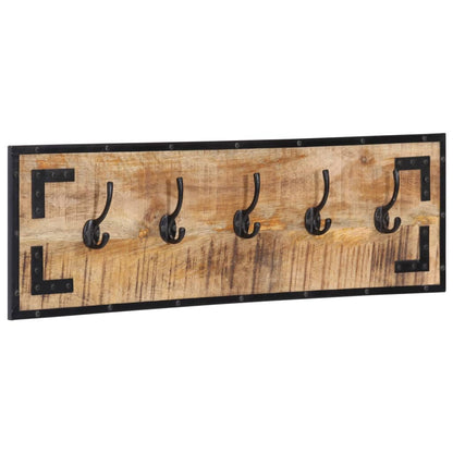 Coat Racks 2 pcs 80x8x25 cm Solid Rough Wood Mango