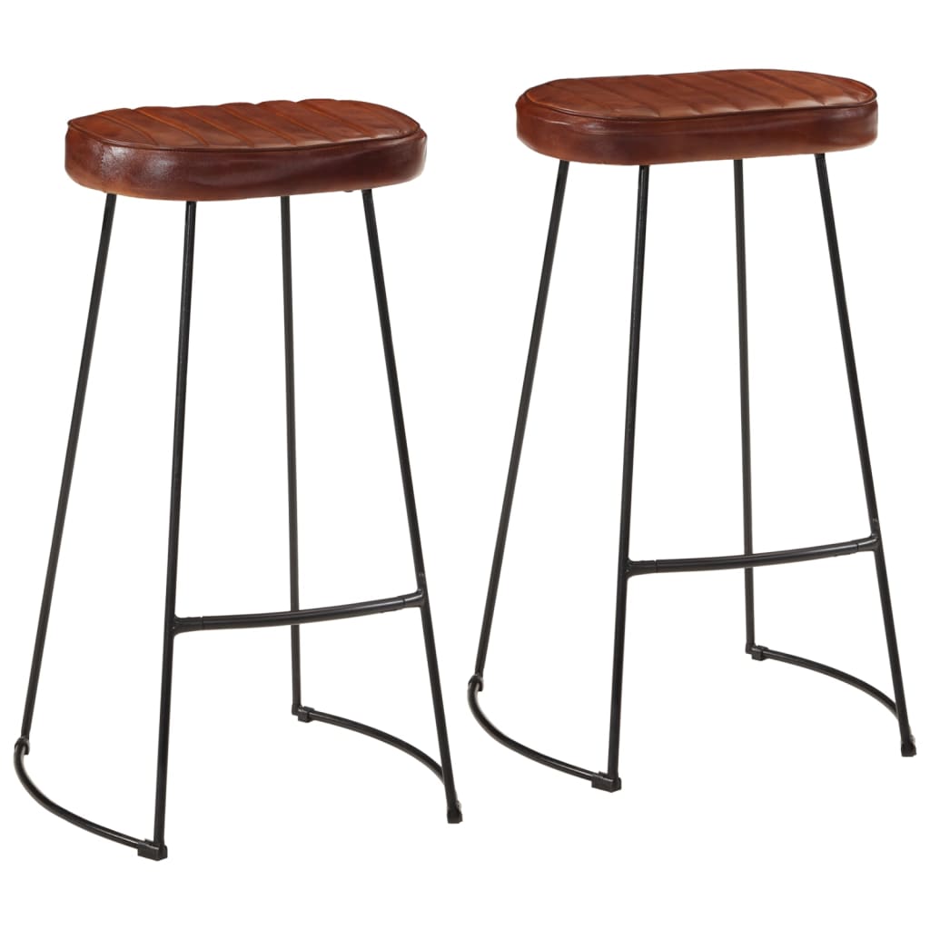 Gavin Bar Stools 2 pcs Dark Brown 44x37.5x78 cm