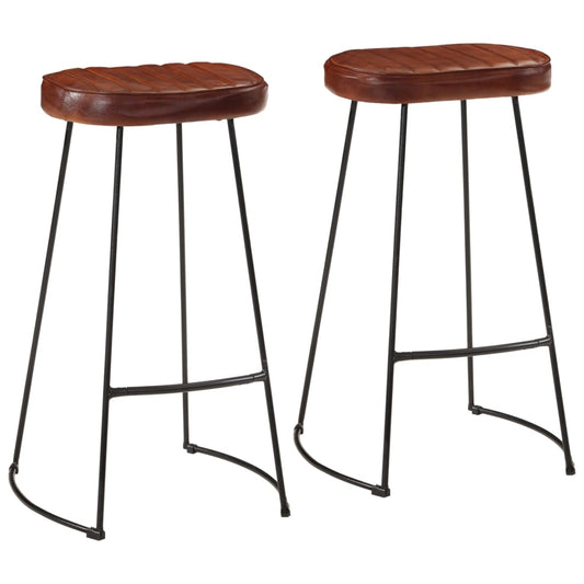 Gavin Bar Stools 2 pcs Dark Brown 44x37.5x78 cm