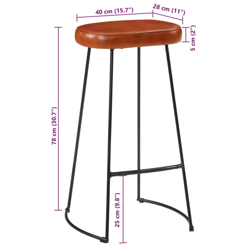 Gavin Bar Stools 2 pcs 44x37.5x78 cm