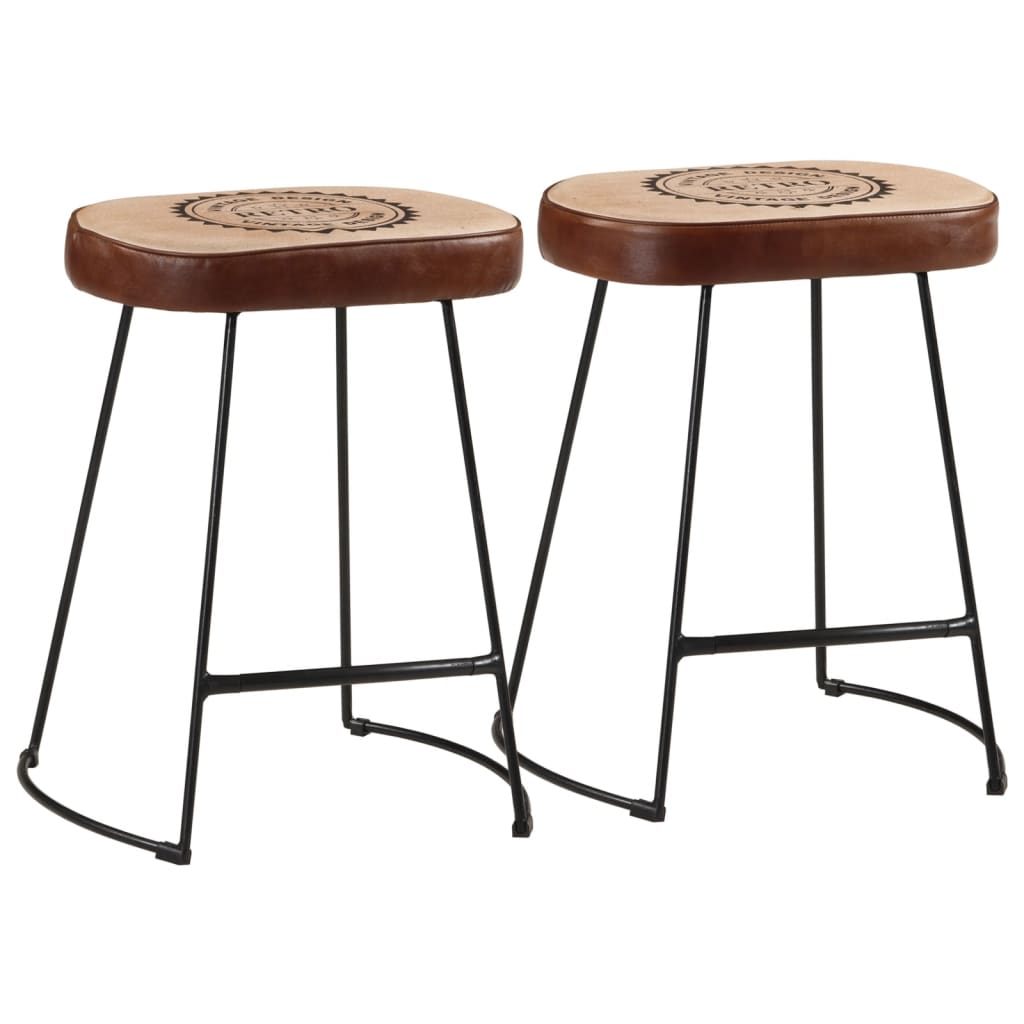 Bar Stools 2 pcs Dark Brown 40x29.5x53 cm