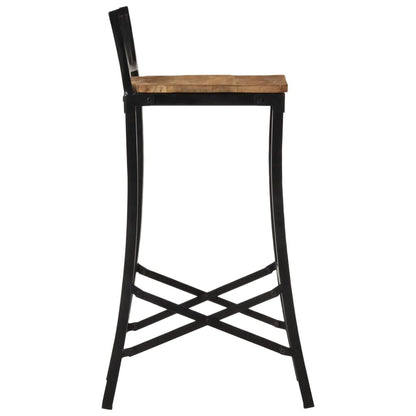 Bar Chairs 4 pcs Solid Rough Wood Mango