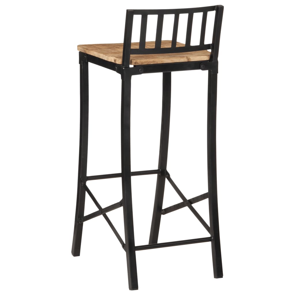 Bar Chairs 4 pcs Solid Rough Wood Mango