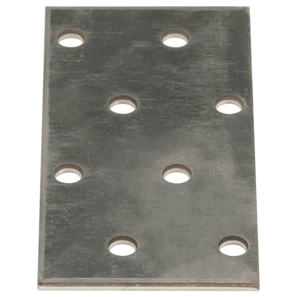 Perforated Plates 60 pcs 2 mm 80x40 mm Galvanised Steel