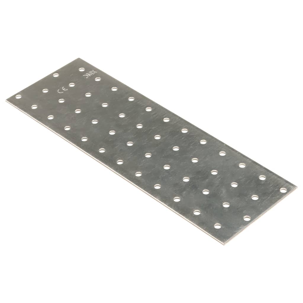 Perforated Plates 20 pcs 2 mm 240x80 mm Galvanised Steel