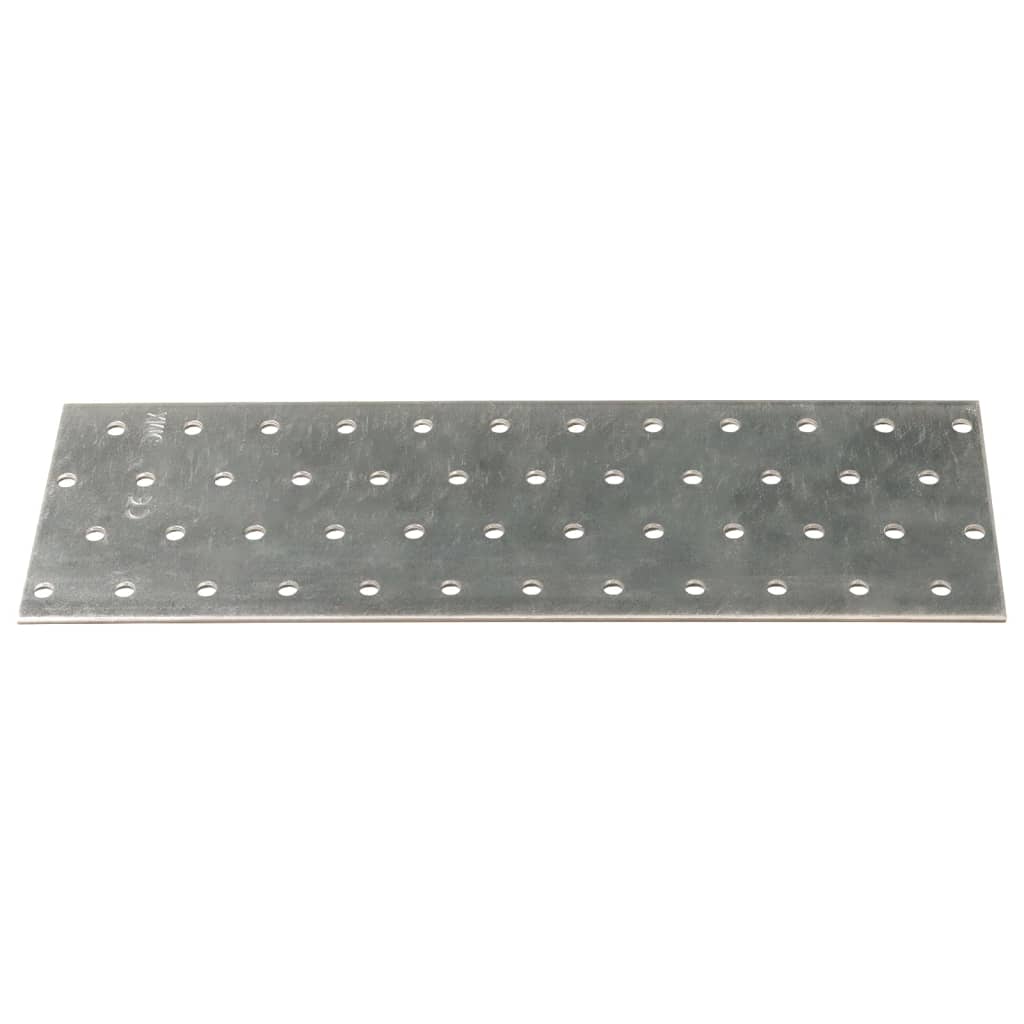 Perforated Plates 20 pcs 2 mm 240x80 mm Galvanised Steel