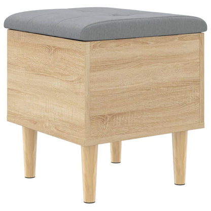 Storage Bench Sonoma Oak 42x42x46 cm Engineered Wood