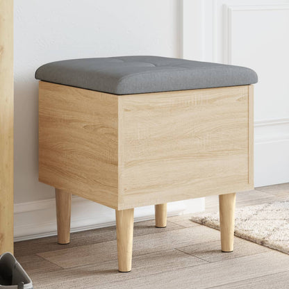 Storage Bench Sonoma Oak 42x42x46 cm Engineered Wood