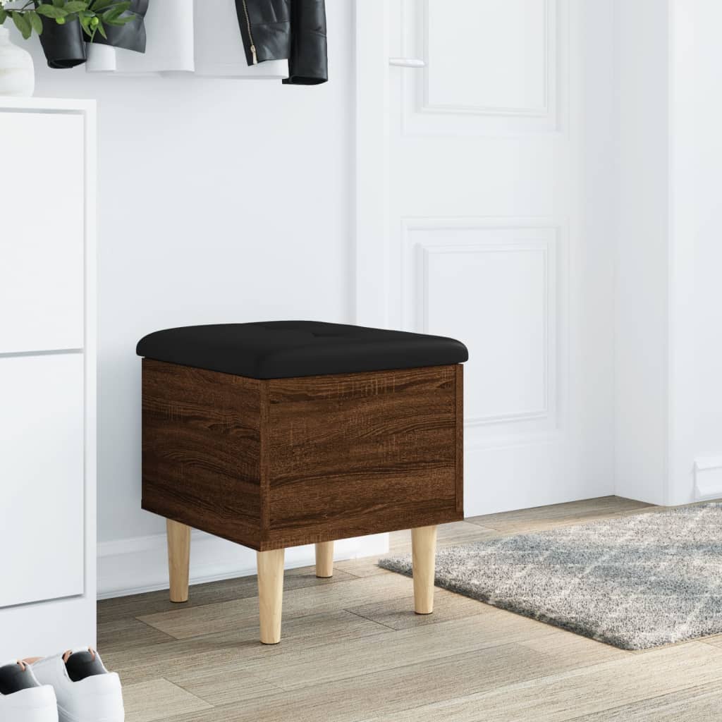 Storage Bench Brown Oak 42x42x46 cm Engineered Wood