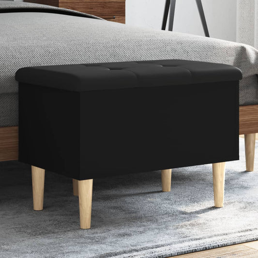 Storage Bench Black 62x42x46 cm Engineered Wood