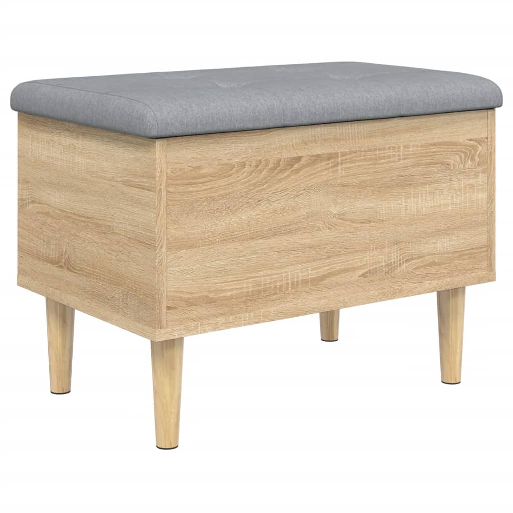 Storage Bench Sonoma Oak 62x42x46 cm Engineered Wood