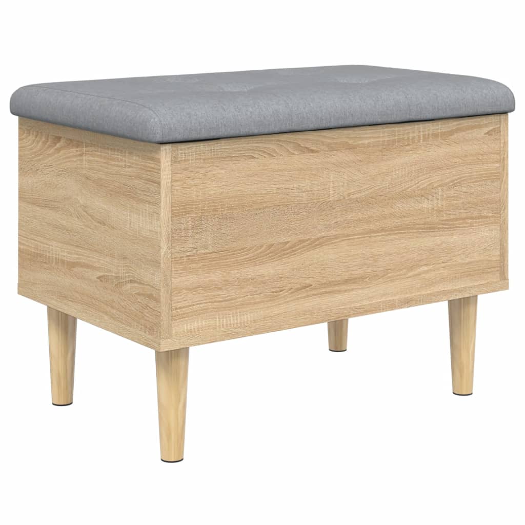 Storage Bench Sonoma Oak 62x42x46 cm Engineered Wood